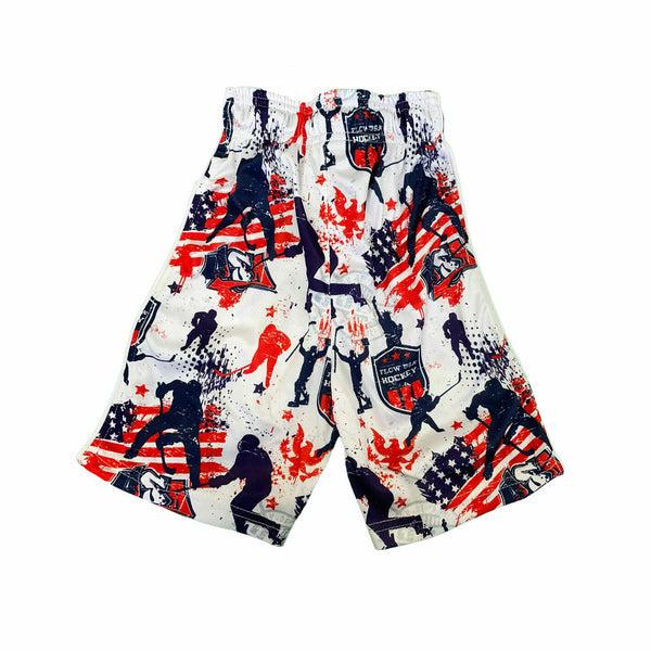 Flow Society Boys Stars & Stripes Hockey Short Red White & Blue