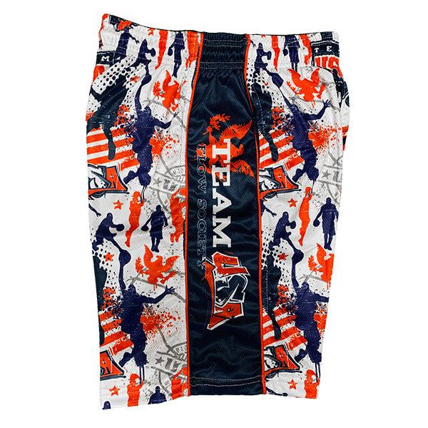 Flow Society Boys Team USA Basketball Short White/Red/Blue