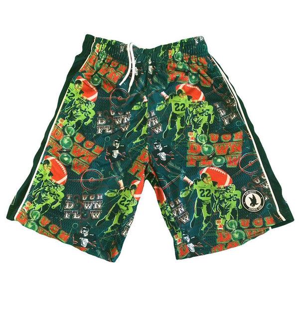 Flow Society Boys Touch Down Flow Attack Shorts Green/Blue