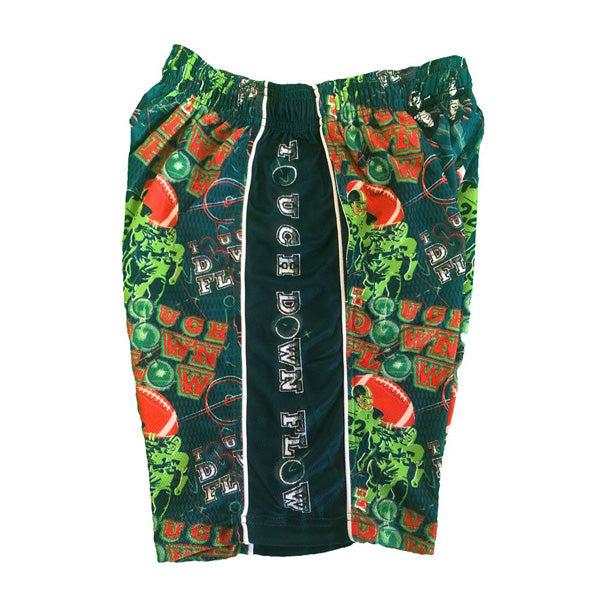 Flow Society Boys Touch Down Flow Attack Shorts Green/Blue