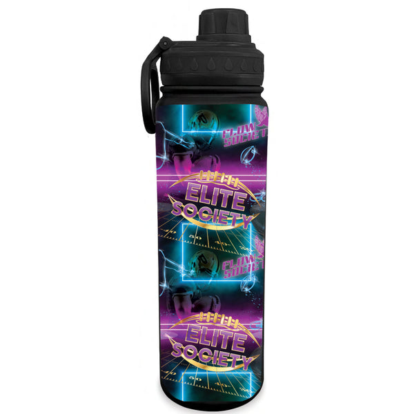 flow society Elite Football 24oz Stainless Steel Water Bottle Black