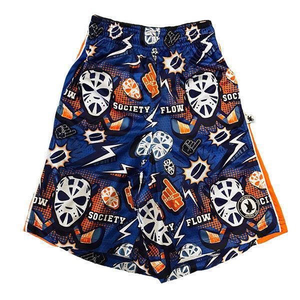 Flow Society Boys Blue Hat Trick Short Blue/Orange