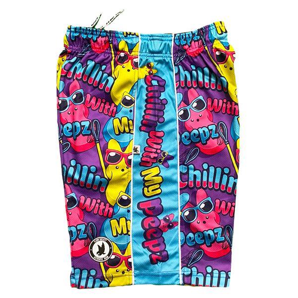 Flow Society Boys Bunny Peepz Attack Short Purple