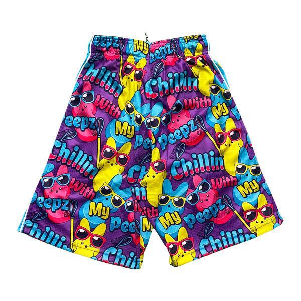 Flow Society Boys Bunny Peepz Attack Short Purple