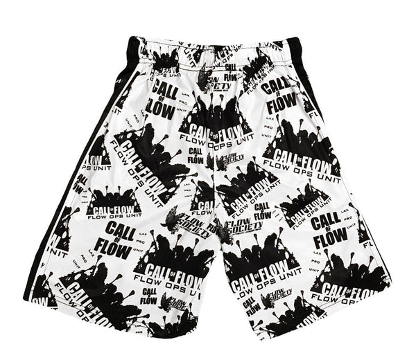 Flow Society Boys Call Of Flow Attack Shorts White