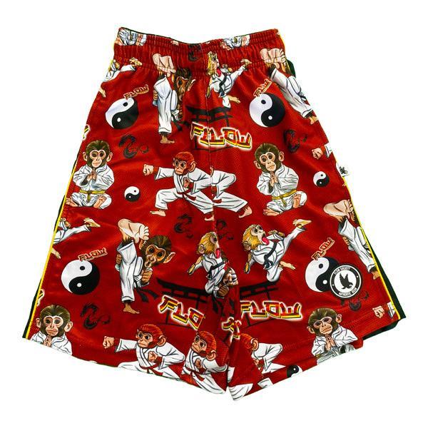 flow society Boys Dojo Karate Monkey Short Red
