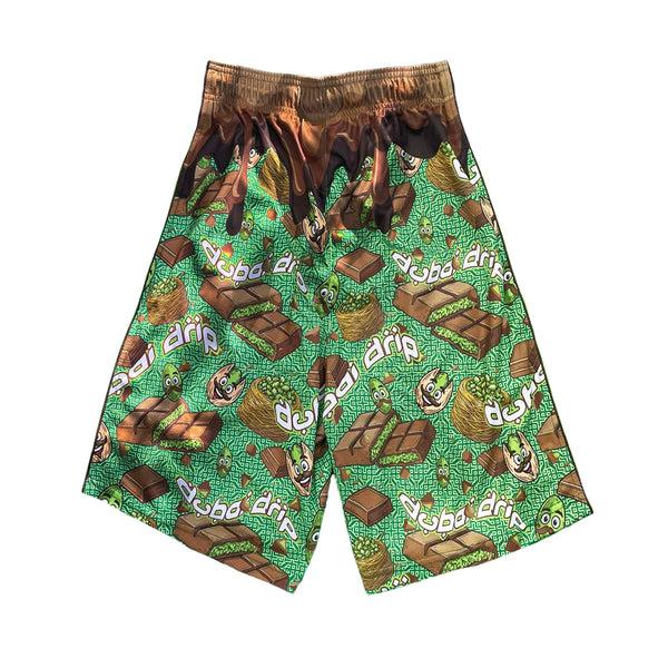 Flow Society Boys Dubai Drip Chocolate Short Green