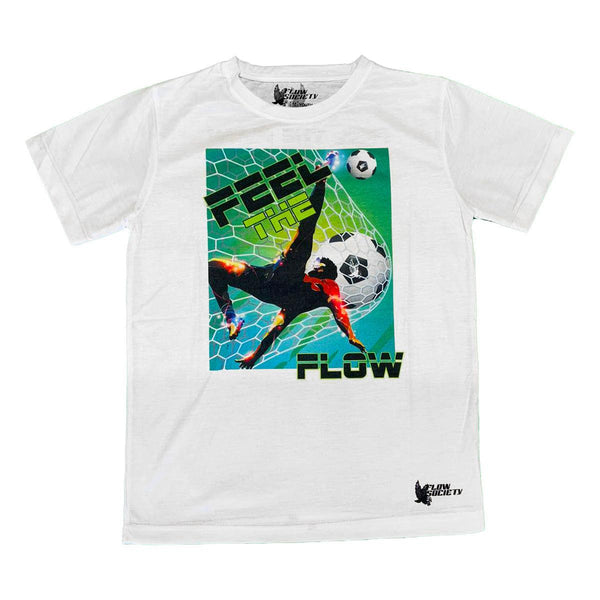 Flow Society Boys Feel The Flow Soccer Tee White