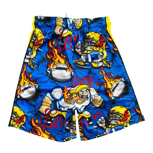 Flow Society Boys Fire Zone Football Short Blue