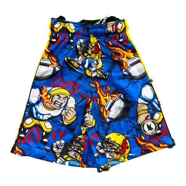 flow society Boys Fire Zone Football Short Blue