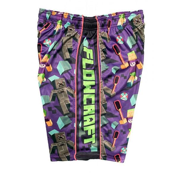 Flow Society Boys Flowcraft Attack Shorts Purple