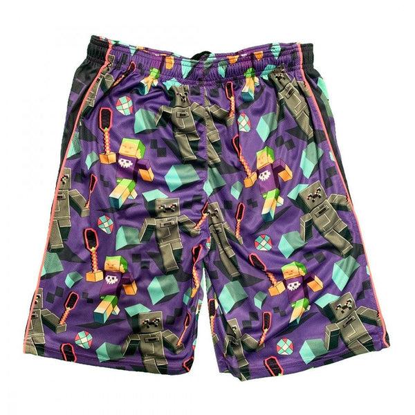 Flow Society Boys Flowcraft Attack Shorts Purple