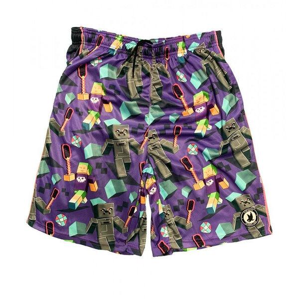 Flow Society Boys Flowcraft Attack Shorts Purple