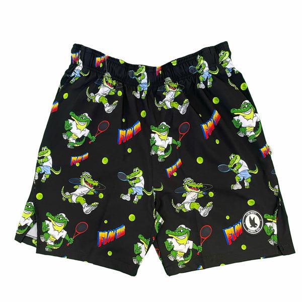 flow society Boys Gator Tennis Short Black