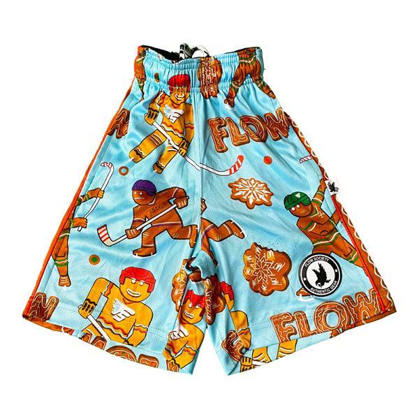 Flow Society Boys Gingerbread Hockey Shorts Aqua