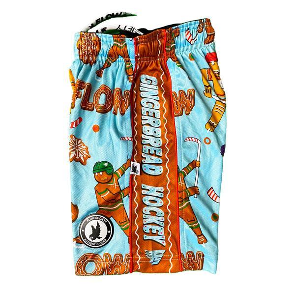 Flow Society Boys Gingerbread Hockey Shorts Aqua