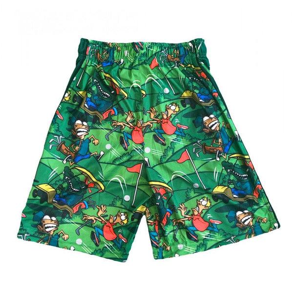 Flow Society Boys Golfing Gator Attack Short Green