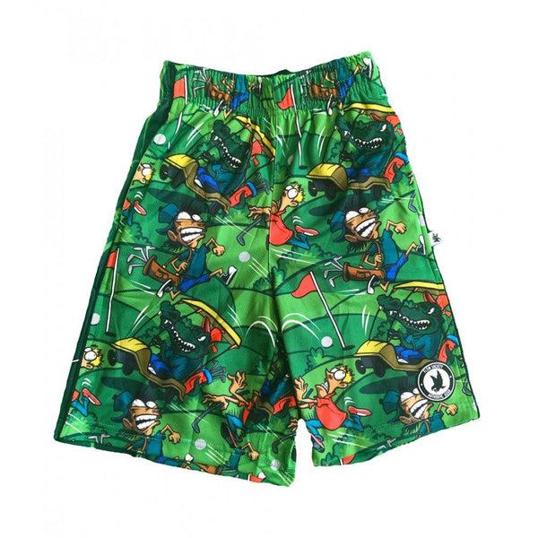 Flow Society Boys Golfing Gator Attack Short Green