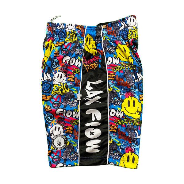 Flow Society Boys Graffiti Lax Short Blue