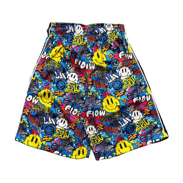 Flow Society Boys Graffiti Lax Short Blue