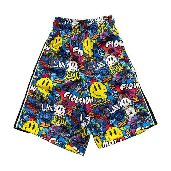 Flow Society Boys Graffiti Lax Short Blue