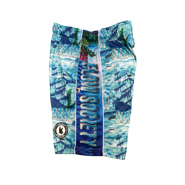 Flow Society Boys Great White Shipwreck Short Blue