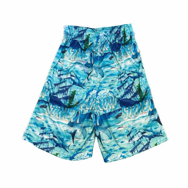 Flow Society Boys Great White Shipwreck Short Blue