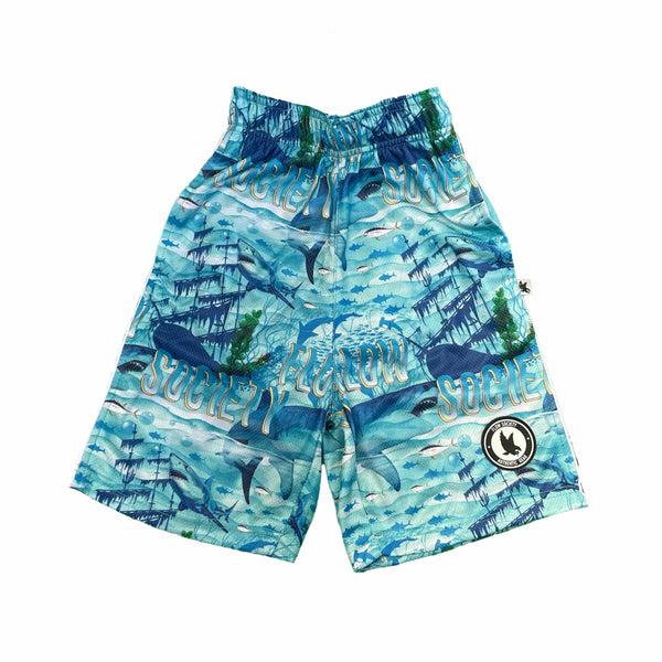 flow society Boys Great White Shipwreck Short Blue