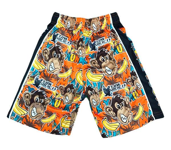 Flow Society Boys Mad Monkey Attack Short Orange