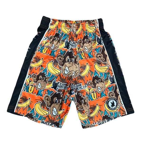 Flow Society Boys Mad Monkey Attack Short Orange
