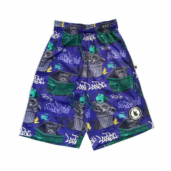 flow society Boys Racoon Banditos Short Purple