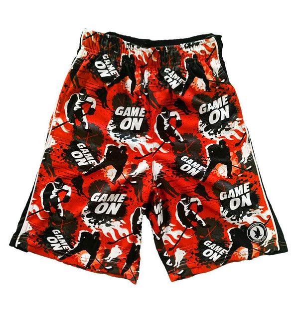 Flow Society Boys Red Game On Flow Shorts Red