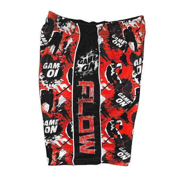 Flow Society Boys Red Game On Flow Shorts Red