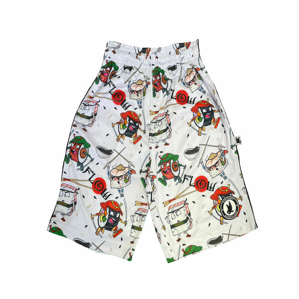 flow society Boys Samurai Sushi Short White