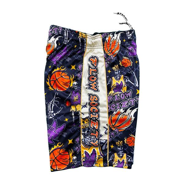 Flow Society Boys Skeleton Hoops Short Black