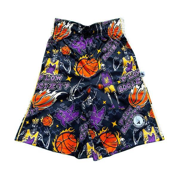 Flow Society Boys Skeleton Hoops Short Black