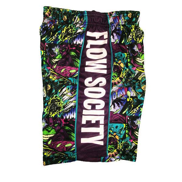 Flow Society Boys Super Hero Attack Short Purple