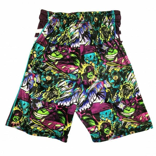 flow society Boys Super Hero Attack Short Purple