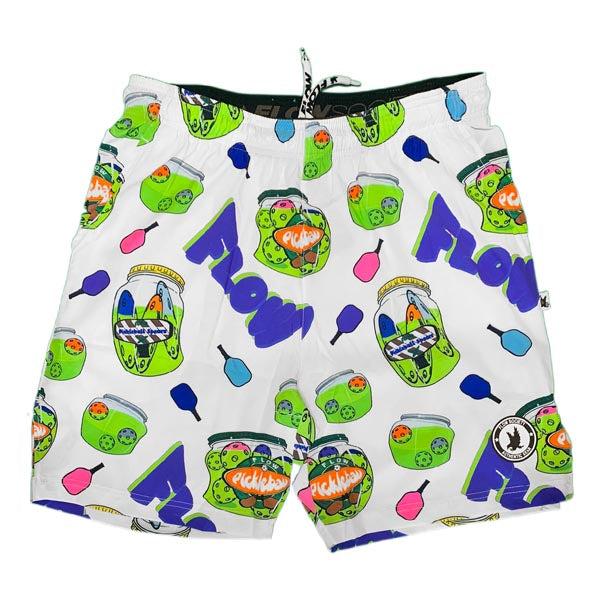 Flow Society Boys White Pickleball Jar Short White