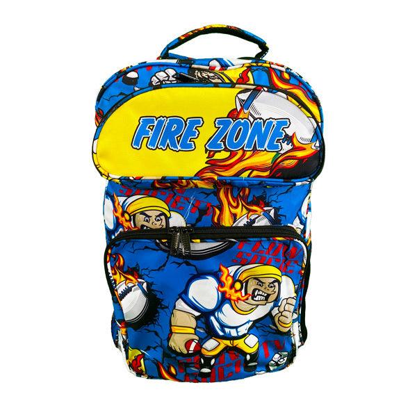flow society Fire Zone Football Backpack Blue