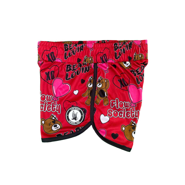 Flow Society Girls & Womens Beary Lovin' Short Red