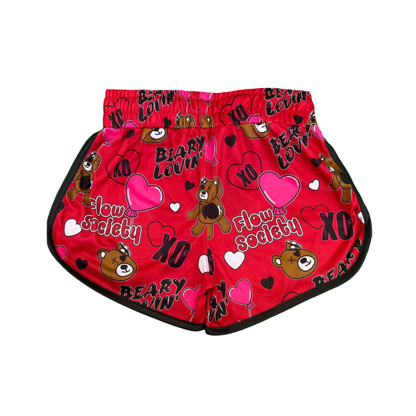 Flow Society Girls & Womens Beary Lovin' Short Red