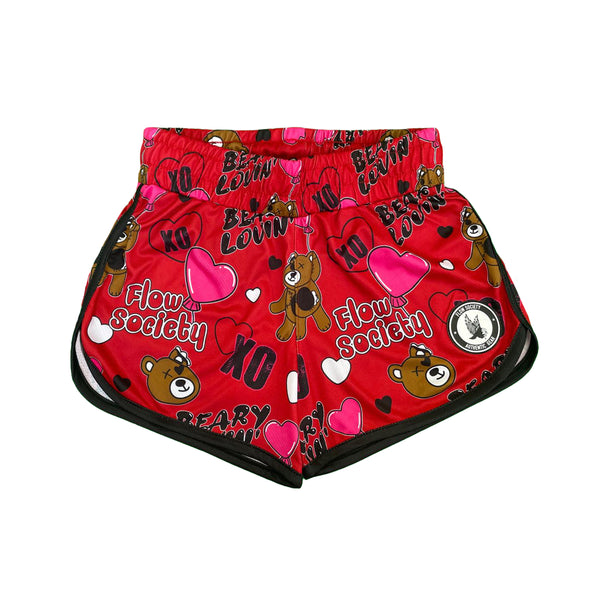 flow society Girls & Womens Beary Lovin' Short Red