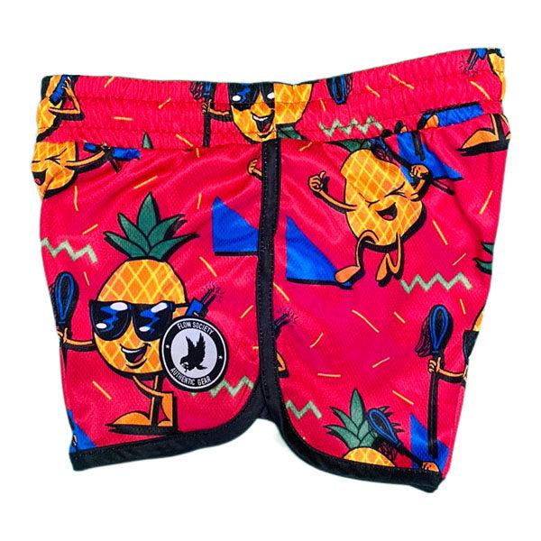 Flow Society Girls & Womens Pineapple Lax Short Pink