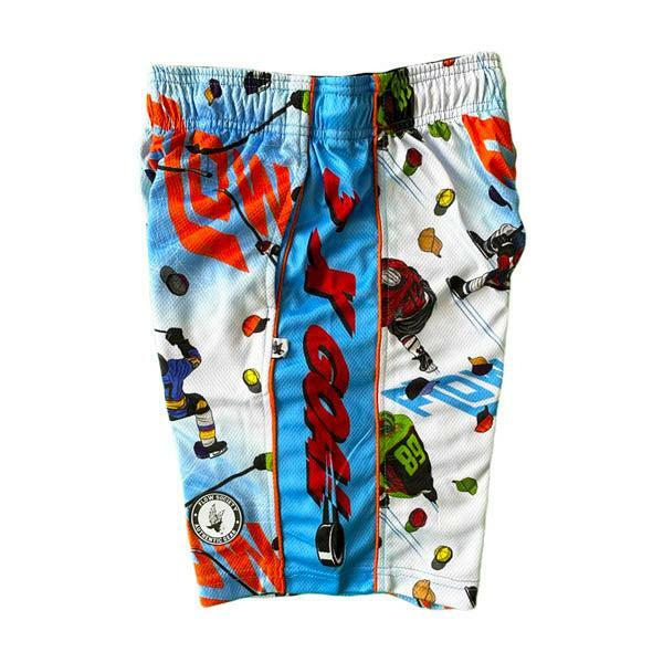 Flow Society Mens 3x Goal Flow Short White/Blue