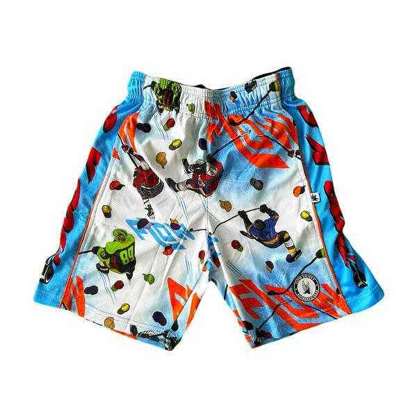 flow society Mens 3x Goal Flow Short White/Blue