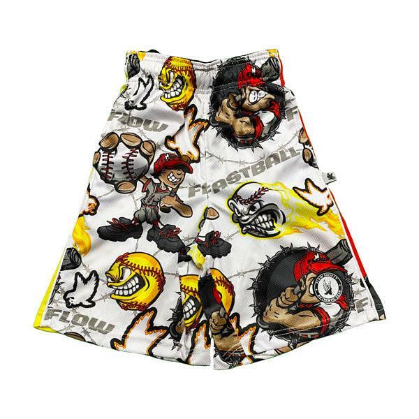 flow society Mens Angry Fastball Short White