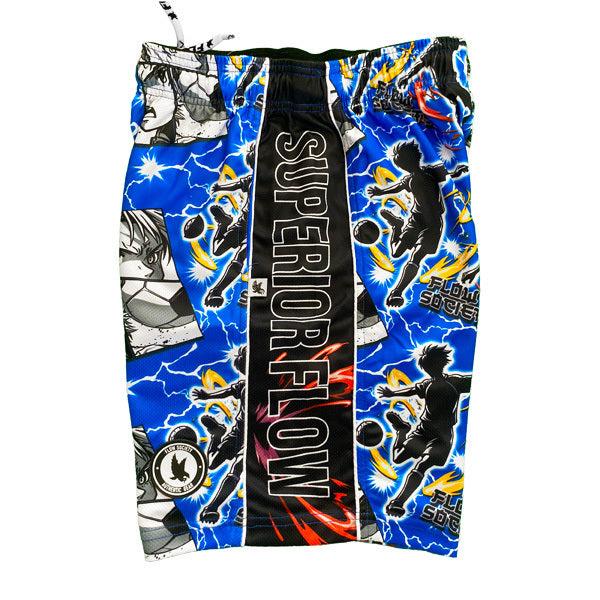 Flow Society Mens Anime Superior Soccer Short Blue