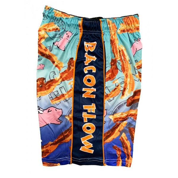 Flow Society Mens Bacon Attack Shorts Blue