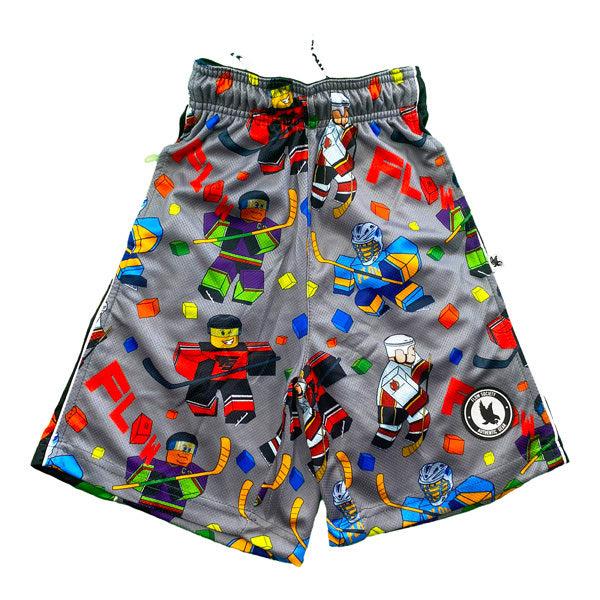 Flow Society Mens Block Hockey Short Grey